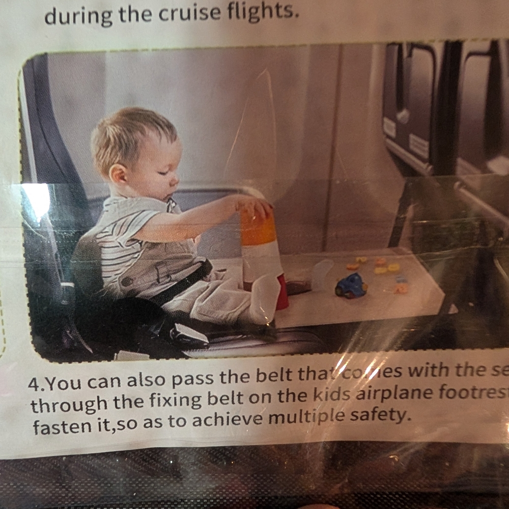 Kids Airplane Footrest with Toy